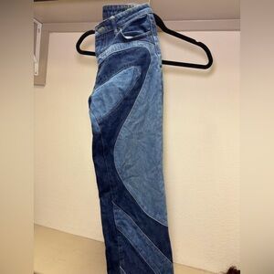 Jaded London Stylish Two-Tone Denim Jeans